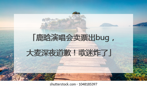 鹿晗演唱会卖票出bug，大麦深夜道歉！歌迷炸了